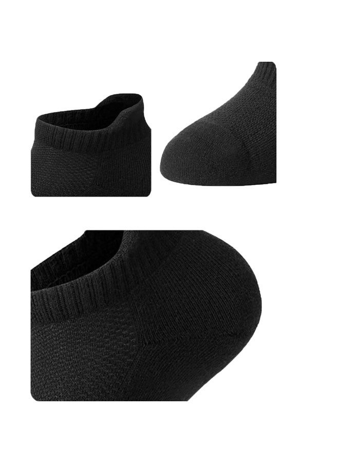 5 أزواج من الجوارب الرياضية السوداء القصيرة: مقاس أمريكي 6.5-8 (مقاس واحد يناسب الجميع). مناسبة للعمل والمناسبات غير الرسمية والرياضية. - Image 4